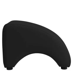 Polsterhocker in Schwarz und Buche - Leverias