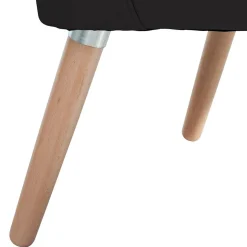 Polstersessel aus Kunstleder in Schwarz - Adaliz