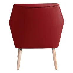 Polstersessel aus rotem Kunstleder - Jymma