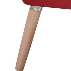 Polstersessel aus rotem Kunstleder - Jymma