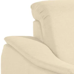 Polstersessel in Beige und Nussbaum Braun - Nando