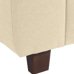 Polstersessel in Beige und Nussbaum Braun - Nando