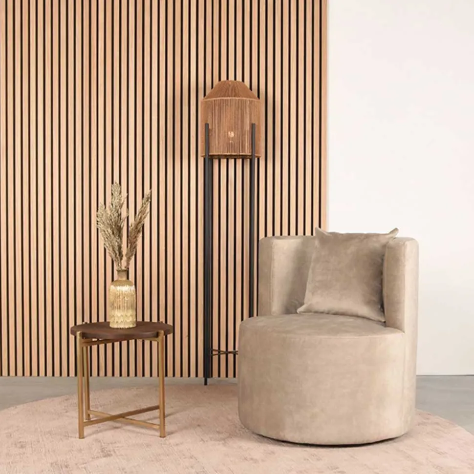 Polstersessel in Beige Velours - Sealand