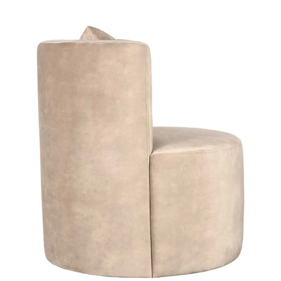Polstersessel in Beige Velours - Sealand
