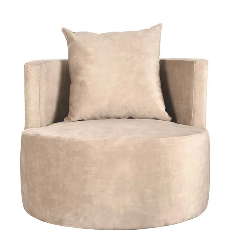 Polstersessel in Beige Velours - Sealand