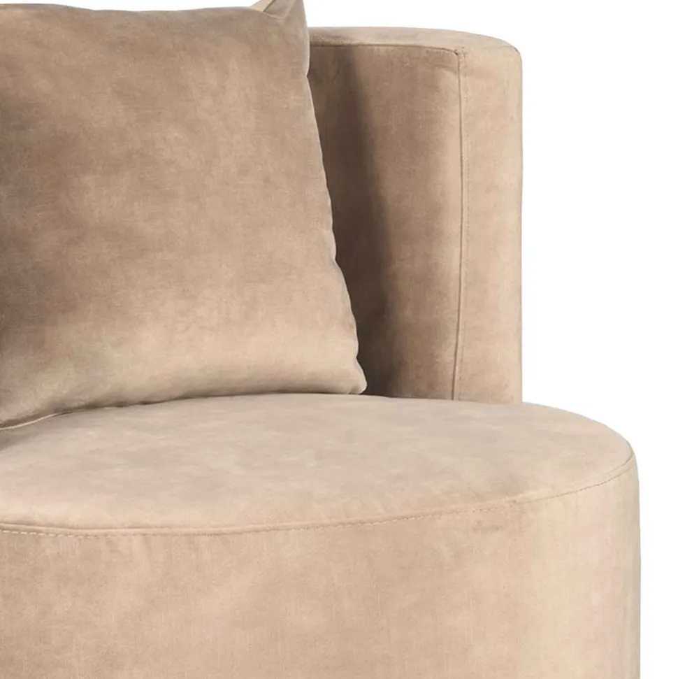Polstersessel in Beige Velours - Sealand