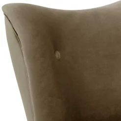 Polstersessel in Beigegrau und Erle - Debe