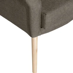 Polstersessel in Beigegrau Stoff - Jonas