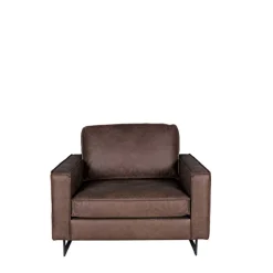 Polstersessel in Braun Recyclingleder - Sybilla