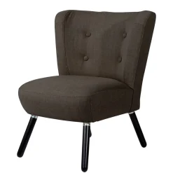 Polstersessel in Dunkelbraun und Schwarz - Melicus