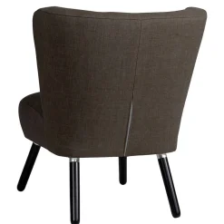 Polstersessel in Dunkelbraun und Schwarz - Melicus