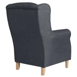 Polstersessel in Jeansblau und Buche - Patronia