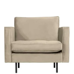 Polstersessel in Khaki Samt - Afeiro