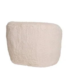 Polstersessel in Offwhite Webplüsch - Eddy