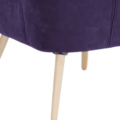 Polstersessel in Violett Velours - Coralla