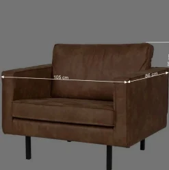 Polstersessel Trokey in Cognac Braun