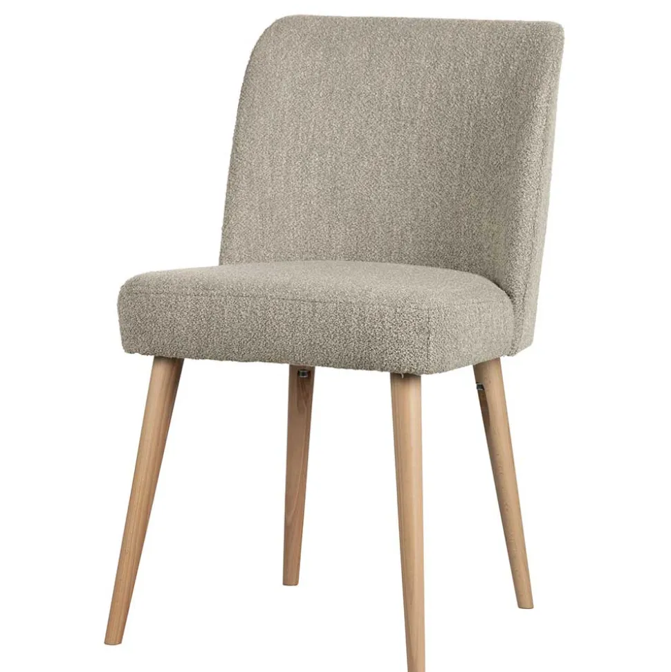 Polsterstühle in Beigegrau Boucle - Cornelys (2er Set)