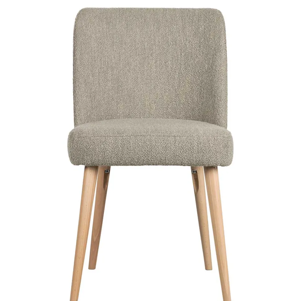 Polsterstühle in Beigegrau Boucle - Cornelys (2er Set)
