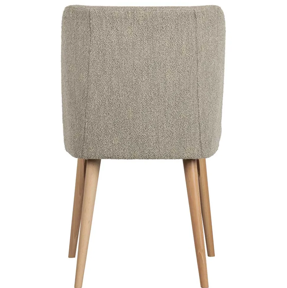 Polsterstühle in Beigegrau Boucle - Cornelys (2er Set)