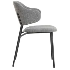 Polsterstühle in Dunkelgrau Boucle - Ciribati (2er Set)