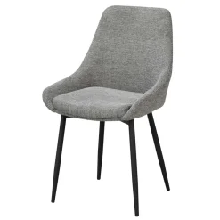 Polsterstühle in Hellgrau & Schwarz - Fabia (2er Set)