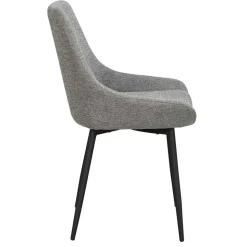 Polsterstühle in Hellgrau & Schwarz - Fabia (2er Set)