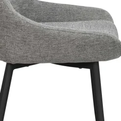 Polsterstühle in Hellgrau & Schwarz - Fabia (2er Set)