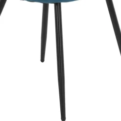 Polsterstühle in Petrol & Schwarz - Jeandru (4er Set)