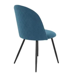 Polsterstühle in Petrol & Schwarz - Jeandru (4er Set)