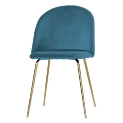 Polsterstühle in Petrol Samt - Lametla (2er Set)