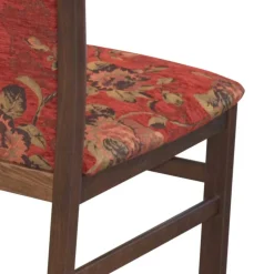 Polsterstühle in Rot mit Blumen - Sylverta (2er Set)