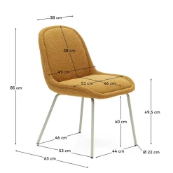 Polsterstühle in Senfgelb Boucle - Gatria (4er Set)