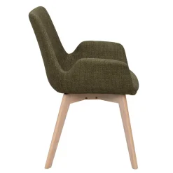 Polsterstühle mit Armlehnen in Dunkelgrün - Termi (2er Set)