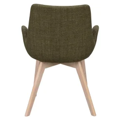 Polsterstühle mit Armlehnen in Dunkelgrün - Termi (2er Set)