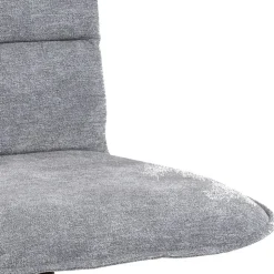 Polsterstuhl aus grauem Flockstoff - Anhora (2er Set)