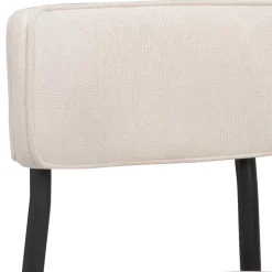 Polsterstuhl in Creme & Schwarz - Jeffa (2er Set)