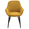 Polsterstuhl in Gelb & Schwarz - Vanencia (2er Set)