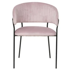 Polsterstuhl in Rosa & Schwarz - Cementa