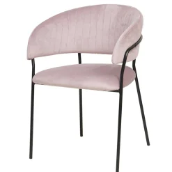 Polsterstuhl in Rosa & Schwarz - Cementa