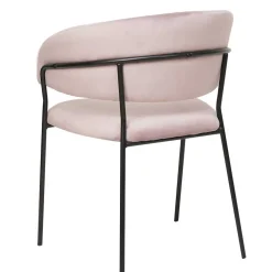 Polsterstuhl in Rosa & Schwarz - Cementa