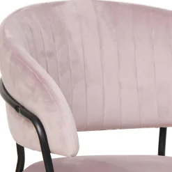 Polsterstuhl in Rosa & Schwarz - Cementa