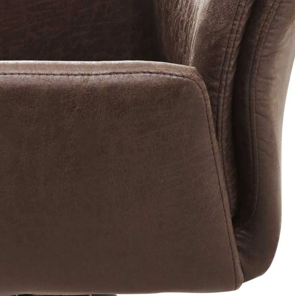 Polsterstuhl mit Armlehen auf Drehgestell - New Orleans (2er Set)