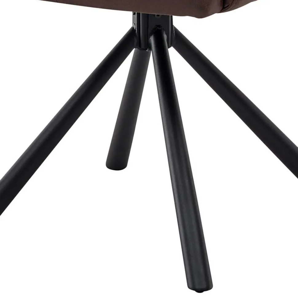 Polsterstuhl mit Armlehen auf Drehgestell - New Orleans (2er Set)