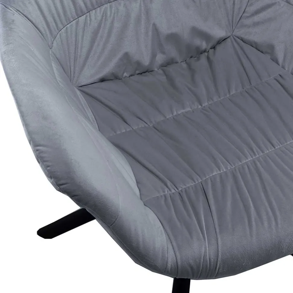 Polsterstuhl mit Armlehnen auf Drehgestell - Memphis