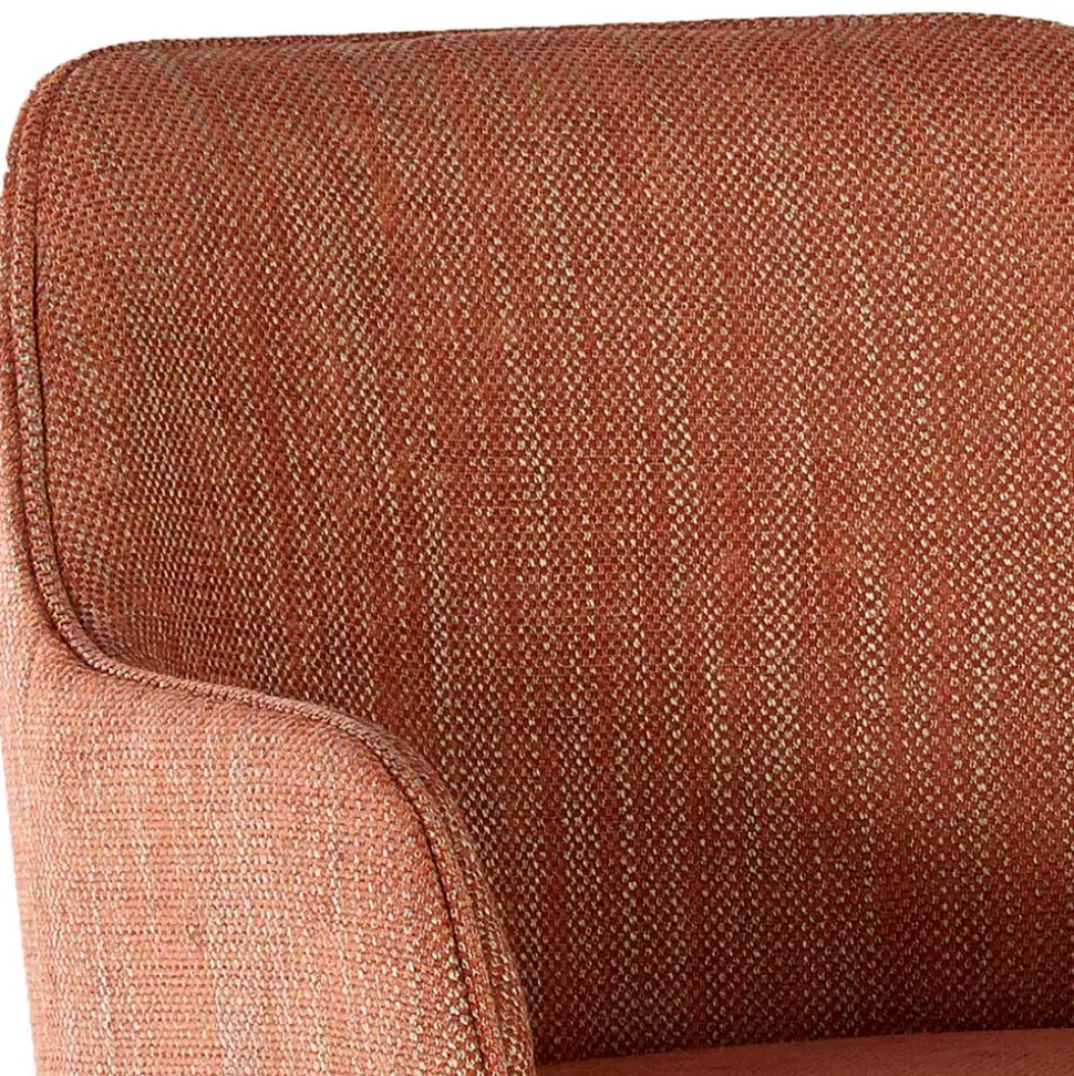 Polsterstuhl mit Armlehnen in Rost - Chiaro