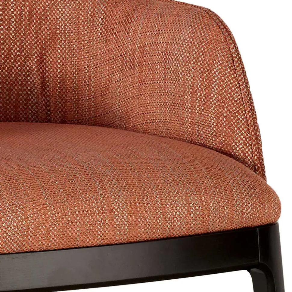 Polsterstuhl mit Armlehnen in Rost - Chiaro