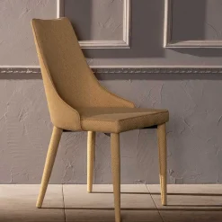 Polsterstuhl mit bezogenen Metallbeinen - Henrietta (2er Set)