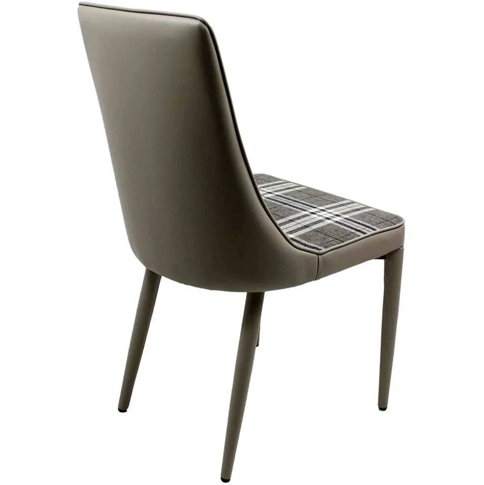 Polsterstuhl mit Karomuster - Kapitalia (2er Set)