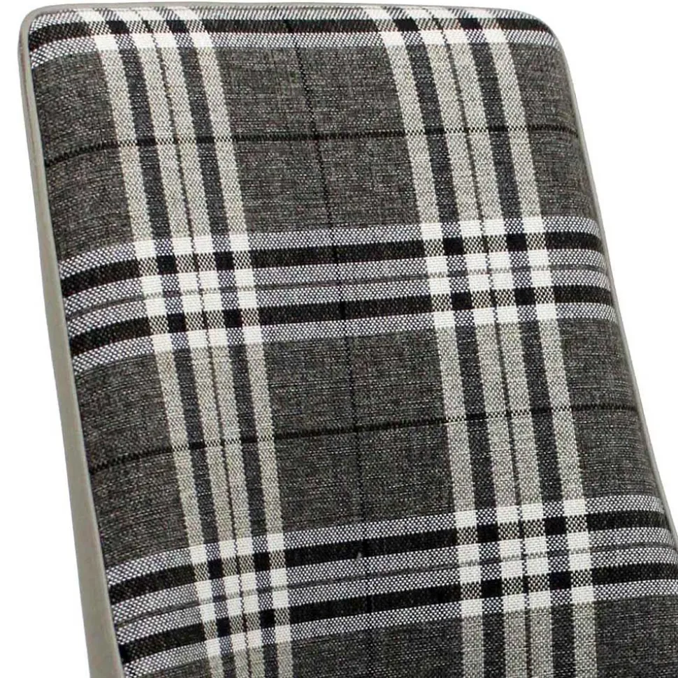Polsterstuhl mit Karomuster - Kapitalia (2er Set)