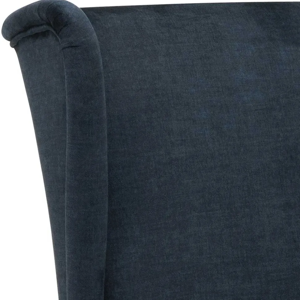 Polsterstuhl mit Ohren in Dunkelblau - Zilandra